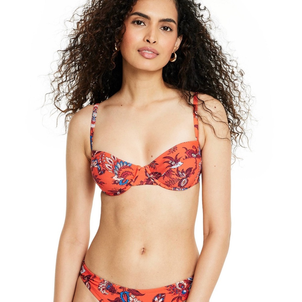 Rhode x Target Floral Print Underwire Bikini Swim Top XS - NEW WITH TAGS